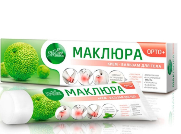 Маклюра ОРТО+ крем-бальзам при болях в суставах и отложении солей