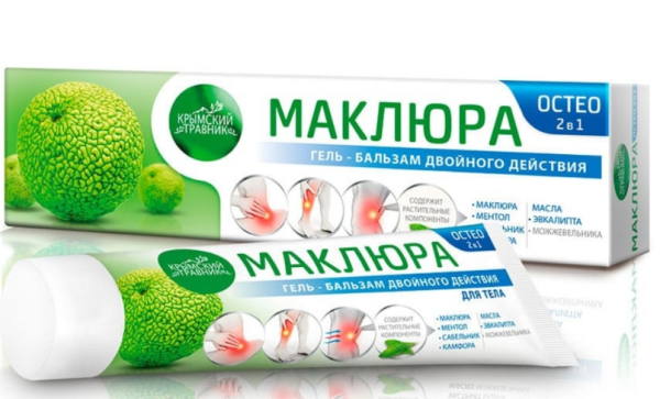 Маклюра ОСТЕО гель-бальзам двойного действия охлаждающий и разогревающий